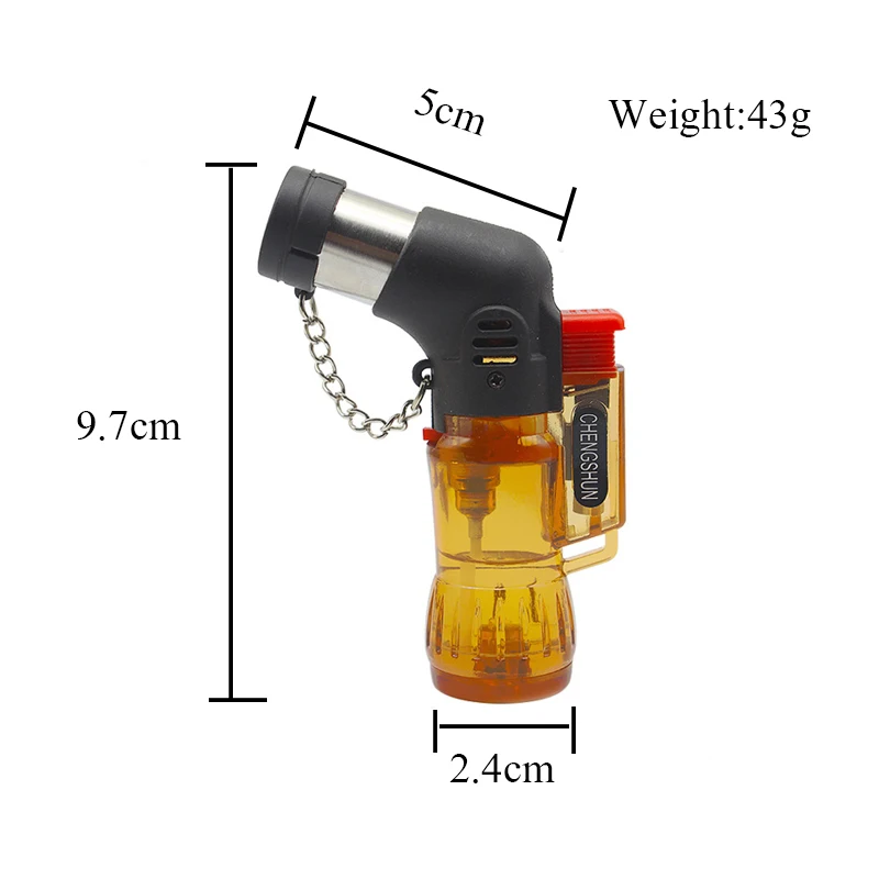 Mini Jet Torch Lighters Refillable Butane Gas Windproof Cigarette Lighter Plastic Burner No | Дом и сад