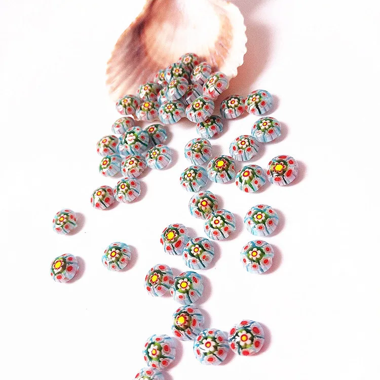 

DIY loose beads retro ethnic style round beads bracelet necklace handmade earrings earrings resin jewelry accessories