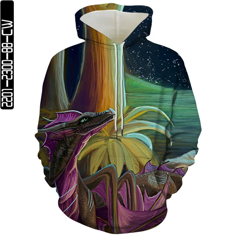 

Fall 2021 men and women with the same style and fun 3D printing hoodie long sleeve sweatshirt casual hoodie fashion streetwear