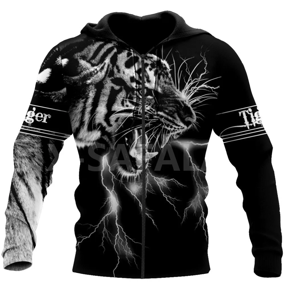 

Beautiful Animal Tiger Light 3D All Print Plus Hoodie Man Women Harajuku Outwear Zipper Pullover Sweatshirt Casual Unisex Jacket