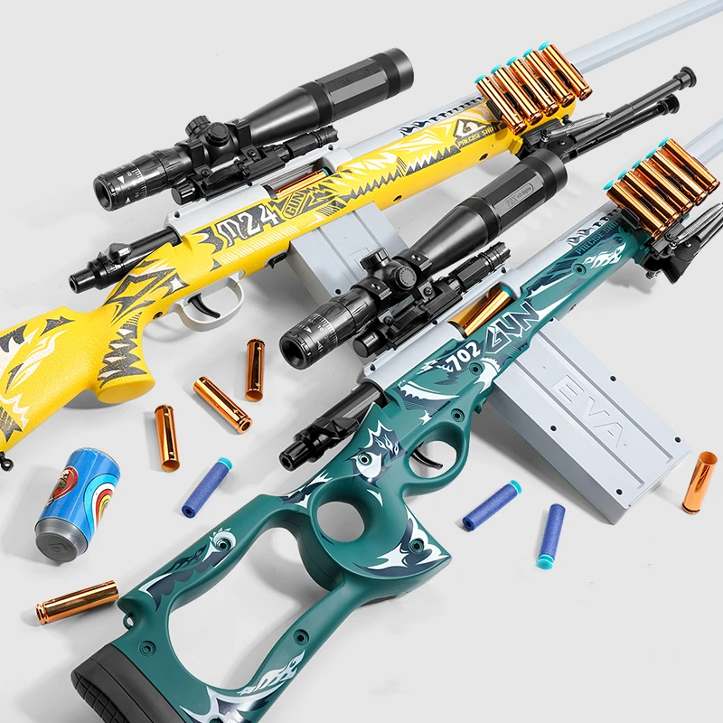 702 M24 AWM 98k пистолет с мягкими пулями игрушечная снайперская винтовка