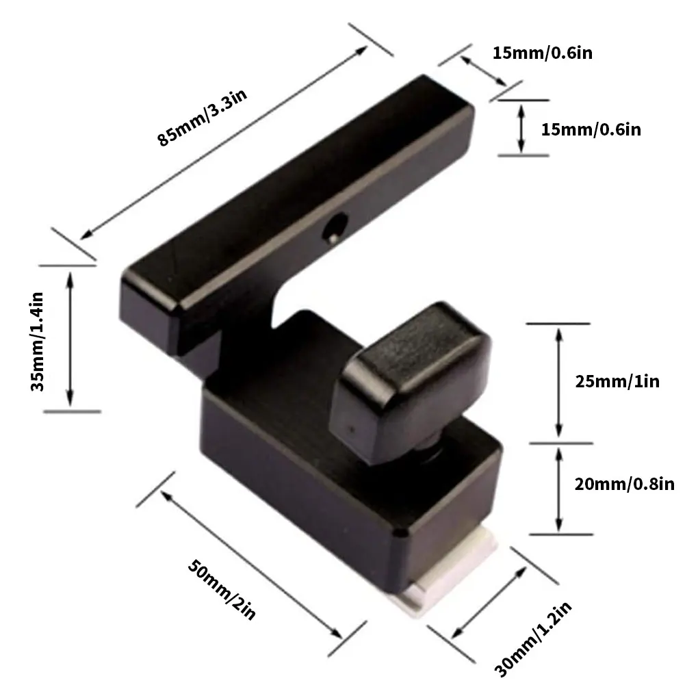 

Aluminum Alloy Miter Track Stop For T-Slot T-Track Wood Working Tool Manual Durable In Use High Quality