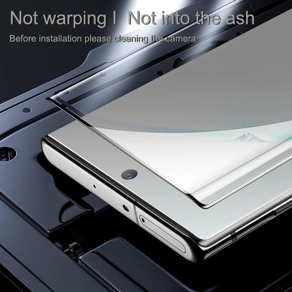 Закаленное стекло 9D для Samsung Galaxy Note 10 + защитная пленка Plus Pro | Мобильные телефоны и