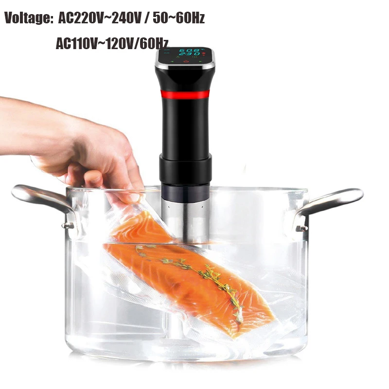 

Vacuum Sous Vide Food Cooker Stainless Steel Thermal Immersion Circulator Temperature Timer LCD Digital Cooking Slow Processor