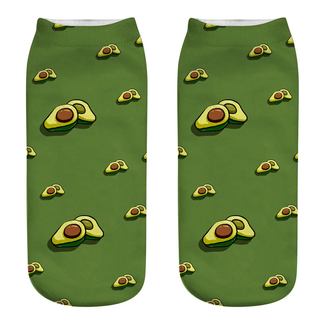 

1 Pair Of Fashionable Original New Fashion Avocado Three-dimensional Printing Socks Single Side Printing Happy Leisure Socks