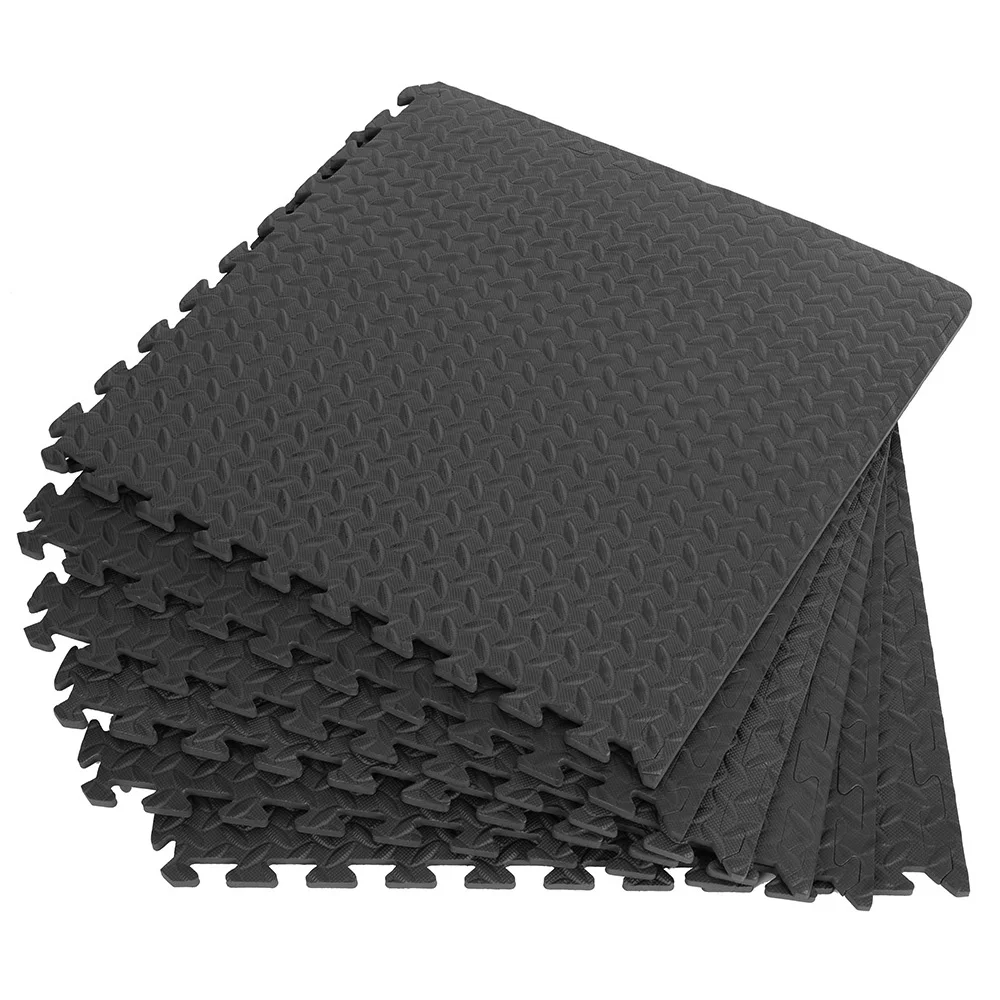 

12/24PCS 30*30cm EVA Leaf Grain Floor Mats Gym Floor Mat Splicing Mats Patchwork Rugs Thicken Shock For Gym Fitness Room Workout