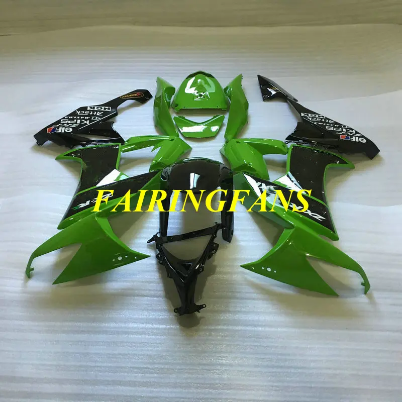 Обтекатель кузова мотоцикла для KAWASAKI Ninja ZX10R 08 09 10 ZX 10R 2008 2009 2010 зеленый черный
