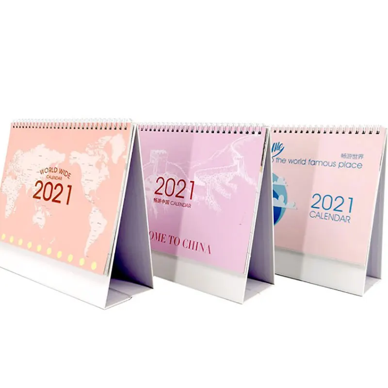 

2021 Calendar International English Tourist Landscape Calendar Coil Schedule Desk Table Dates Reminder Timetable Planner