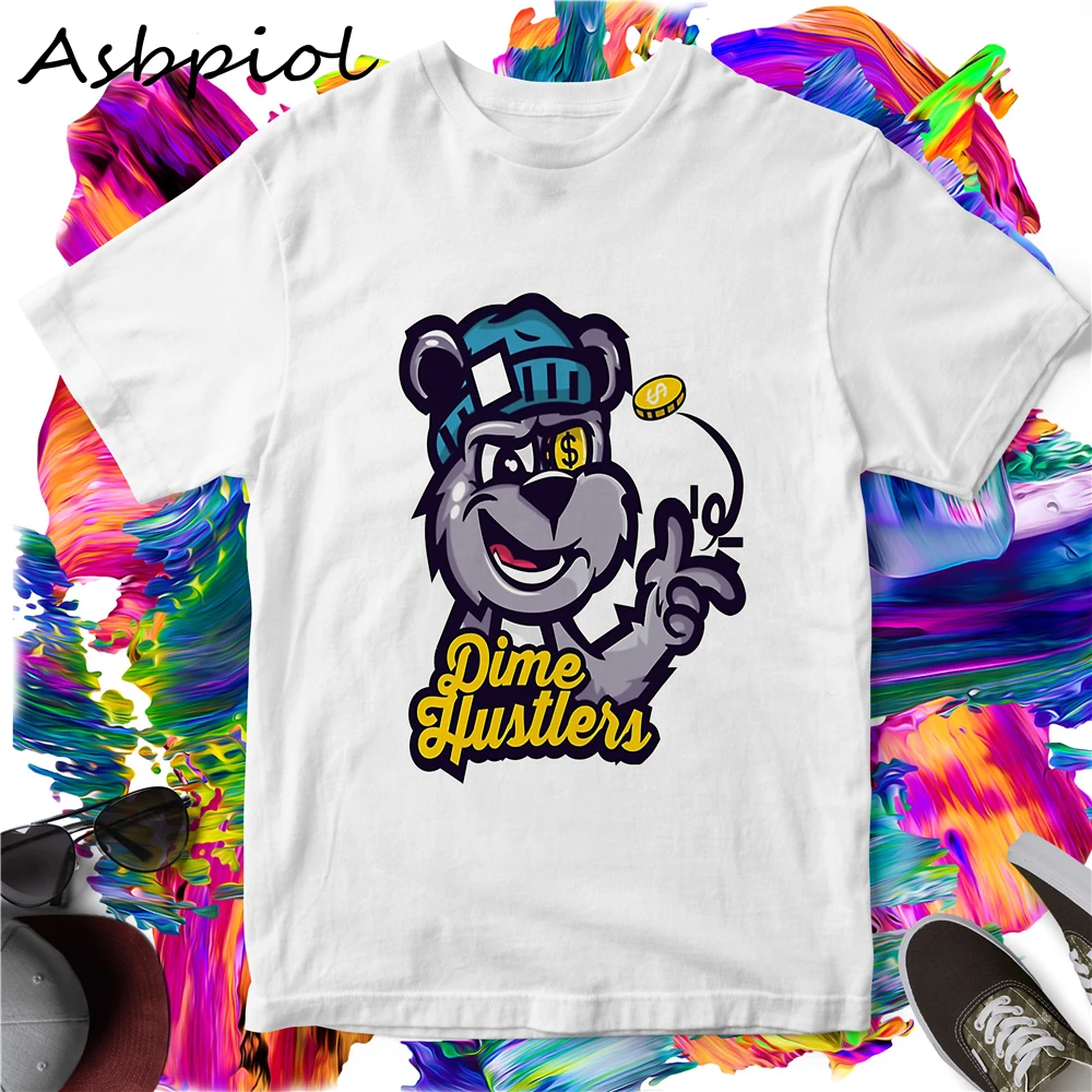 Женская футболка из 100% хлопка с милым рисунком собаки Повседневная стильная