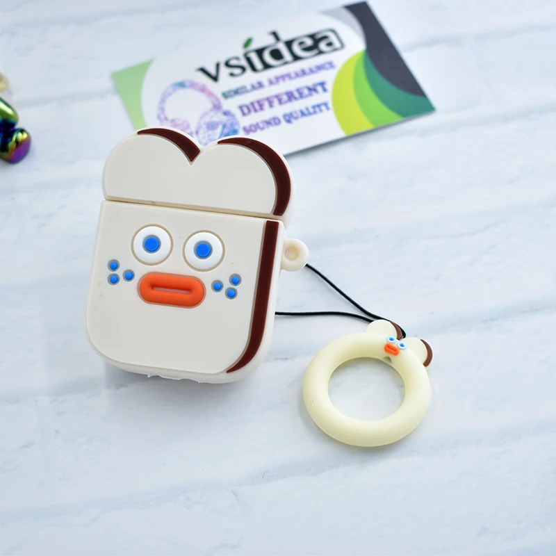 Для Airpods силиконовый защитный чехол TWS i11 i12 гамбургер попкорн Bluetooth наушники зарядное устройство коробка крышка Анти-потеря ремешок подарок