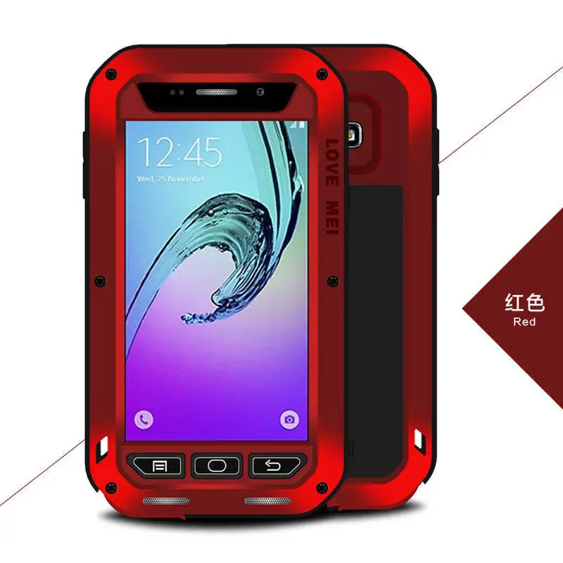 Red С Gorrila стеклянная крышка для samsung A3 чехол A300 противоударный металлический сверхмощный чехол для samsung Galaxy A3 чехол s Броня - Цвет: Red