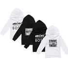 Толстовка с капюшоном для маленьких мальчиков и девочек, свитшот с надписью Out Mini Boss, одежда От 0 до 5 лет