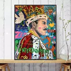 Граффити искусство Freddie Mercury богемный рок музыка звезда постеры и принты масляная живопись холст настенная Картина гостиная домашний декор