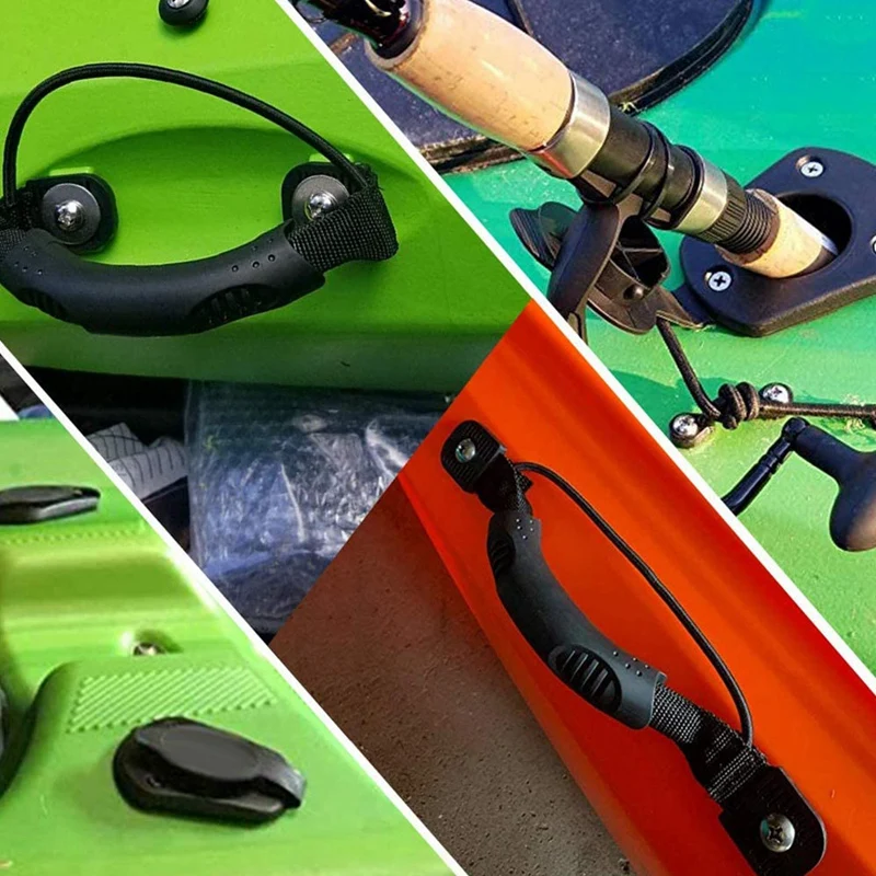 2 Pcs Kayak Deck Plastic Flush Mount Fishing Boat Rod Holders and Cap Cover Tackle Accessory Tool | Спорт и развлечения