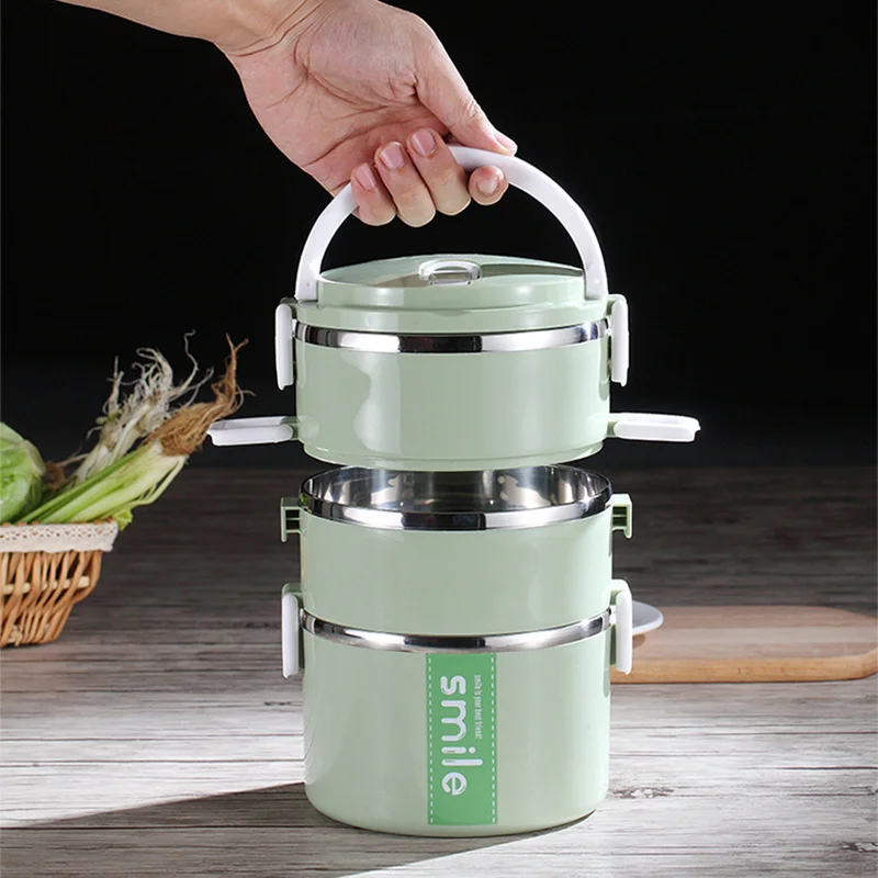 1 2 3 слоя термальный Ланч-бокс из нержавеющей стали Герметичный для детей