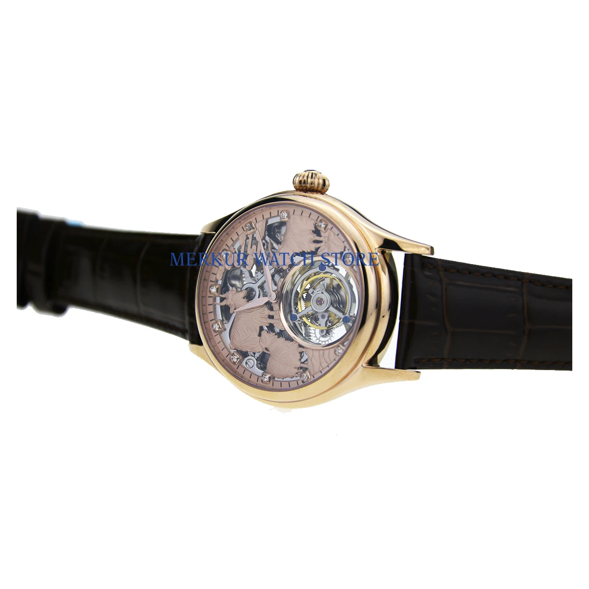 Sugess мужские часы Механические чайки Ханчжоу Высокая Beat Tourbillon движение Skelenton роскошное платье Золотая Коза