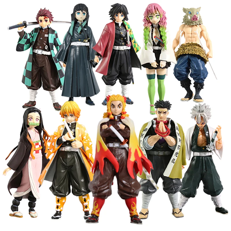 

Demon Slayer Figure Tanjirou Nezuko Zenitsu Inosuke Tomioka Kanawo Shinobu Sanemi Tengen Mitsuri Kyoujurou Christmas Gift Dolls