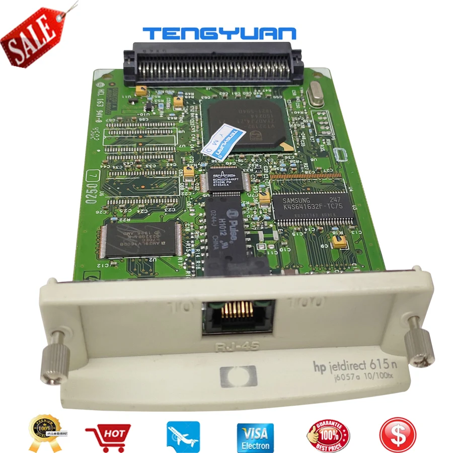 JetDirect для hp 615N J6057A 10/100tx Ethernet внутренняя печать сервер сетевая карта для hp 500 510 принтер и DesignJet плоттер