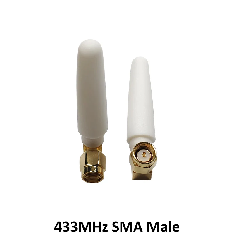 GRANDWISDOM 10pcs 433mhz antenna 2.5dbi sma male lora antene iot module lorawan antene ipex 1 SMA female pigtail Extension Cable