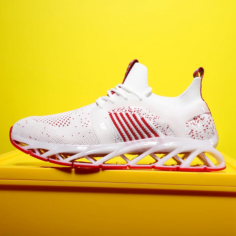 

Men's Fashion Sneakers Comfortable Air Mesh Breathable Leisure Shoes Rubber Soft Bottom Damping Running Shoes Large Size 39-46