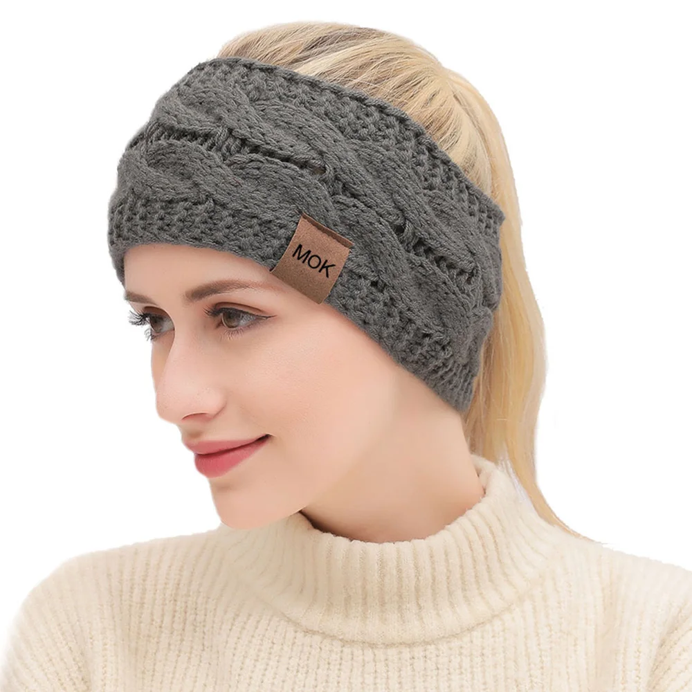 Серебряные свадебные Женские однотонные Цвет широкий Тюрбан вязаная крючком