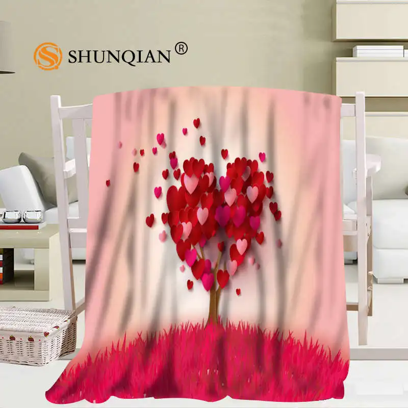 Prezzo Personalizzato Cuore Palloncino Coperta Flanella Falafel Tessuto 56x80 Pollici 50X60inch 40X50inch Divano Letto Tiro Coperta Bambino Adulto Coperta Calda