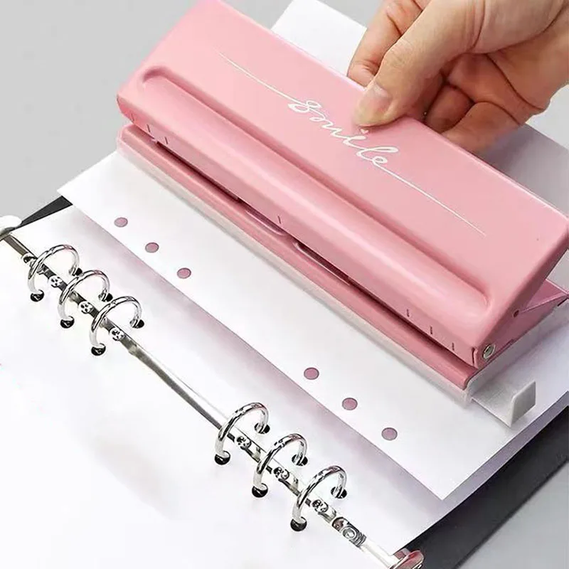 

Кольцевой степлер с 6 отверстиями, стандартный Регулируемый степлер со свободными листьями, товары для дома и офиса, Канцелярское оборудова...