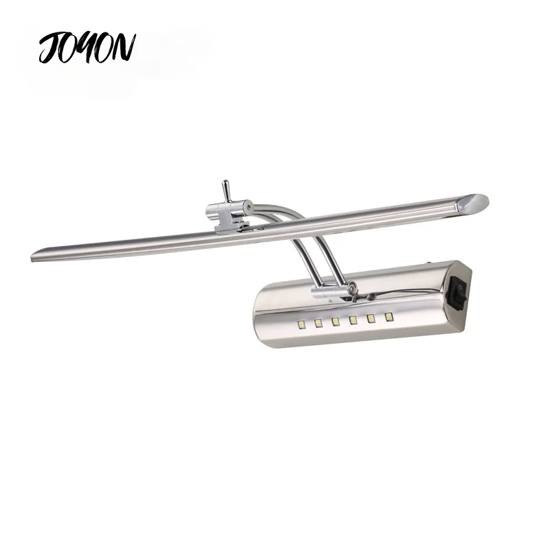 

Modern Bathroom Mirror Light 220v 110V 7W 40cm 9W 55cm Waterproof Stainless Steel Led Wall Lamp With Switch Sconce Wall Light