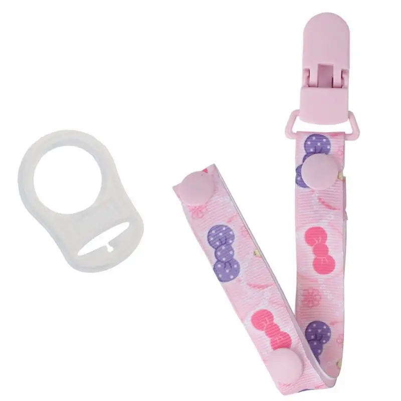 

Baby Pacifier Chain with Holder Clip Adapter for MAM Rings Dummy Soother Nipple Leash Strap