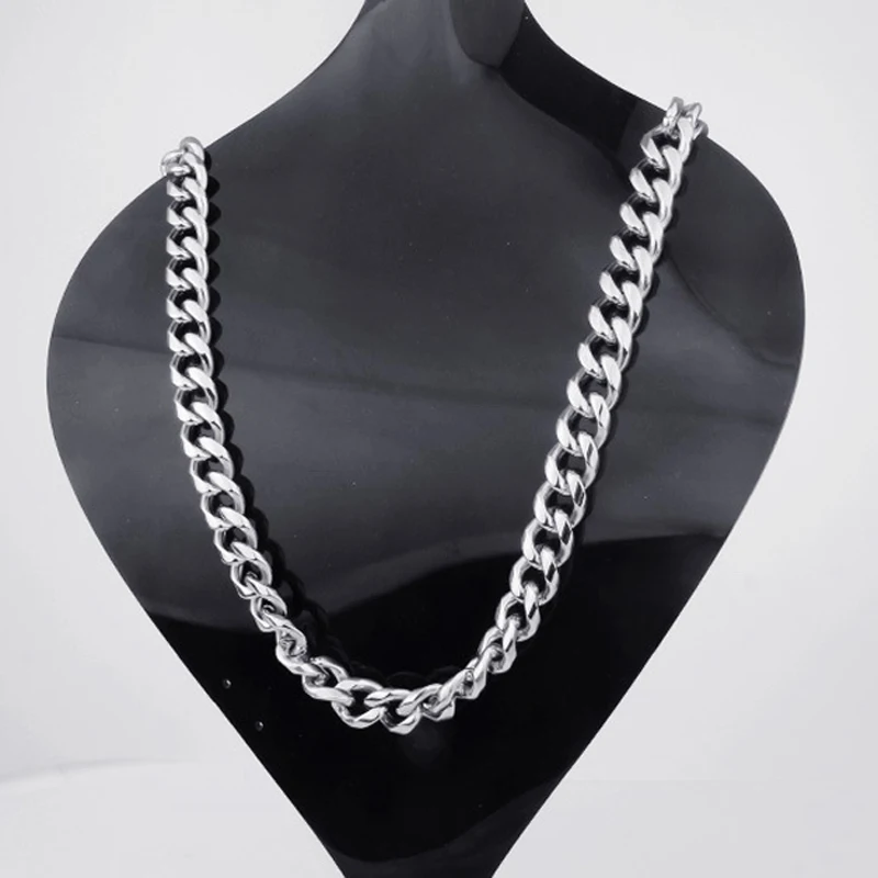 Мужское ожерелье из нержавеющей стали 12 мм
