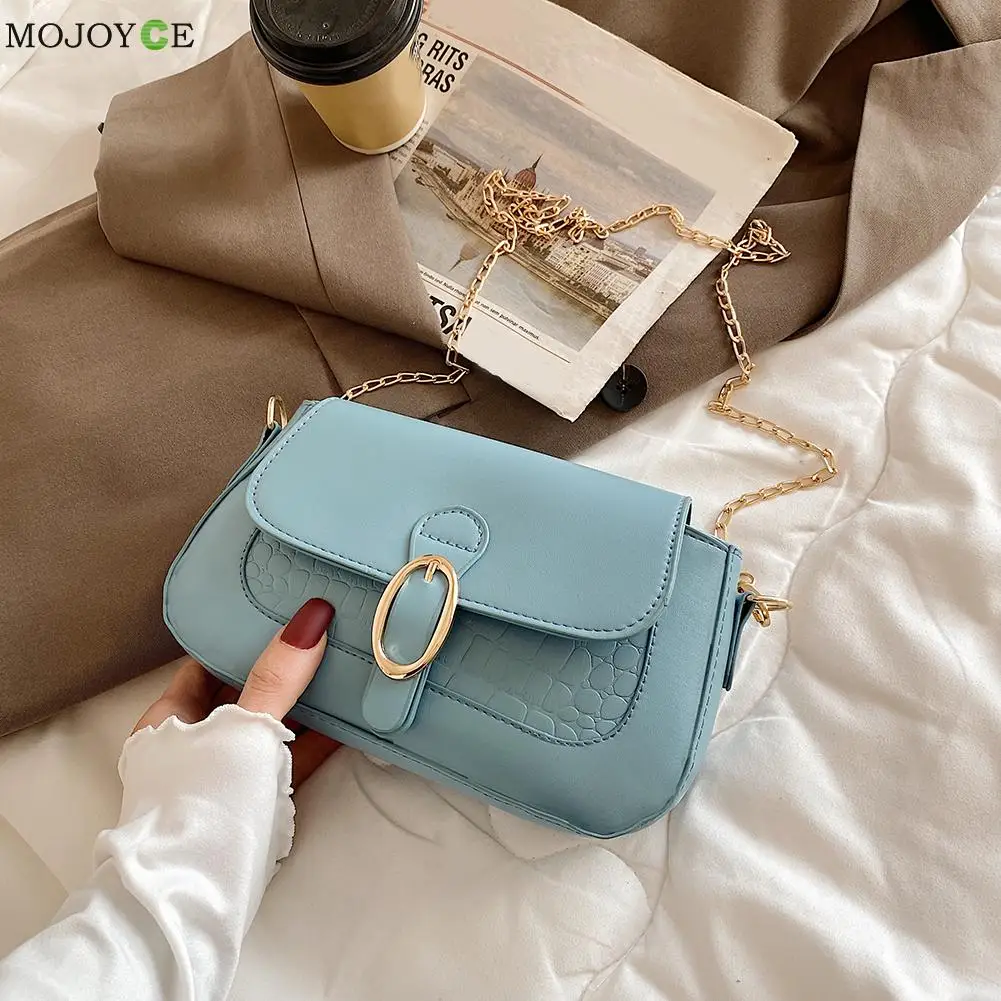 

Spring Fashion Mini Square Bag PU Leather Stone Pattern Crossbody Chain Bag for Women Shoulder Female Messenger Bags