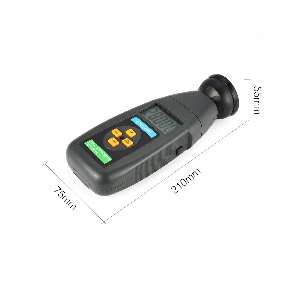 

DT2240B Digital LCD Non-Contact Flash Stroboscope Tachometer Photoelectric Revolution Meter Speedometer Tester 60~40000RPM