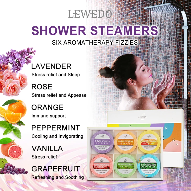 

LEWEDO 6 шт./кор. отпариватели для душа соль для ванны романтическая ароматерапия эфирное масло для купания домашний спа Расслабление товары дл...