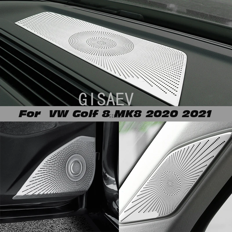 

Наклейка для Volkswagen Golf 8 MK8 2020 2021, крышка приборной панели динамика, отделка автомобильной аудиосистемы, динамика, автомобильные аксессуары