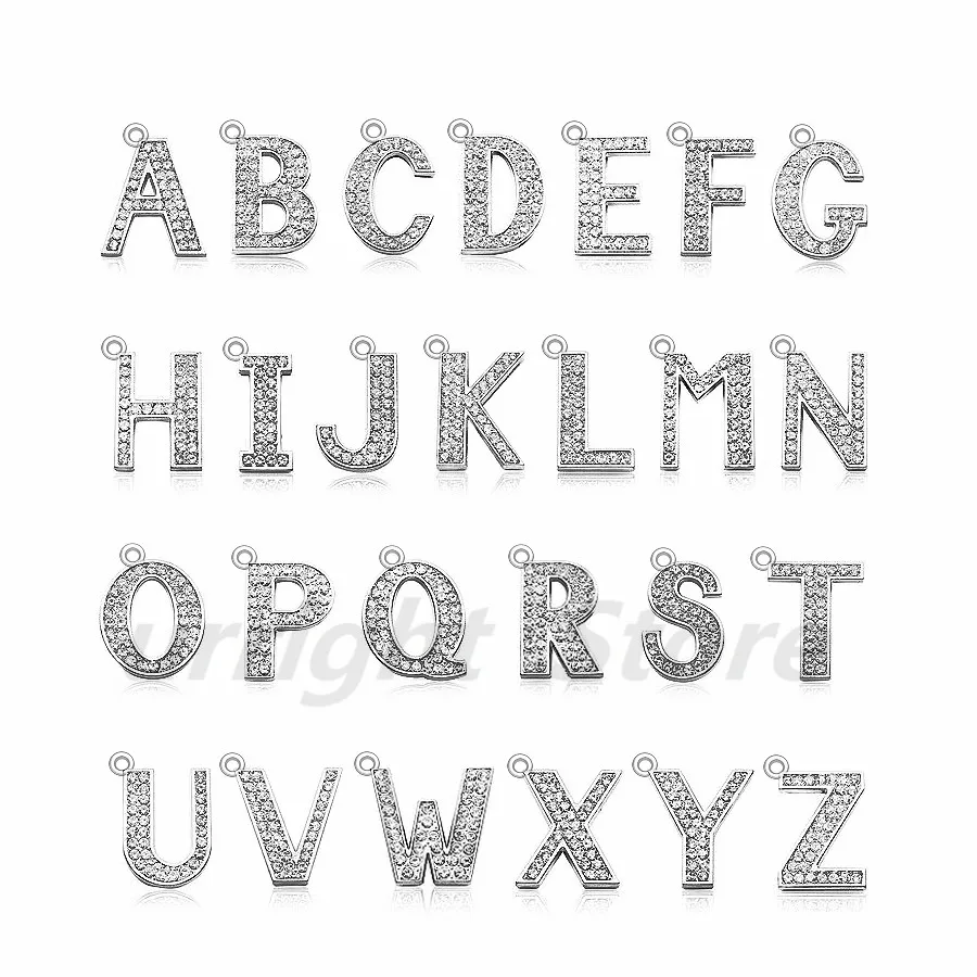 1 шт. 35 мм Английский алфавит золотой цвет стразы подвесные буквы Подвески для DIY брелок браслет ожерелье