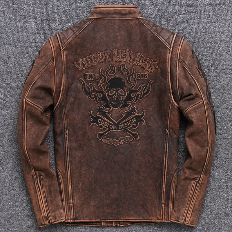 Уличный ковбой Ло тренд натуральная одежда Head Слои из воловьей кожи с вышивкой