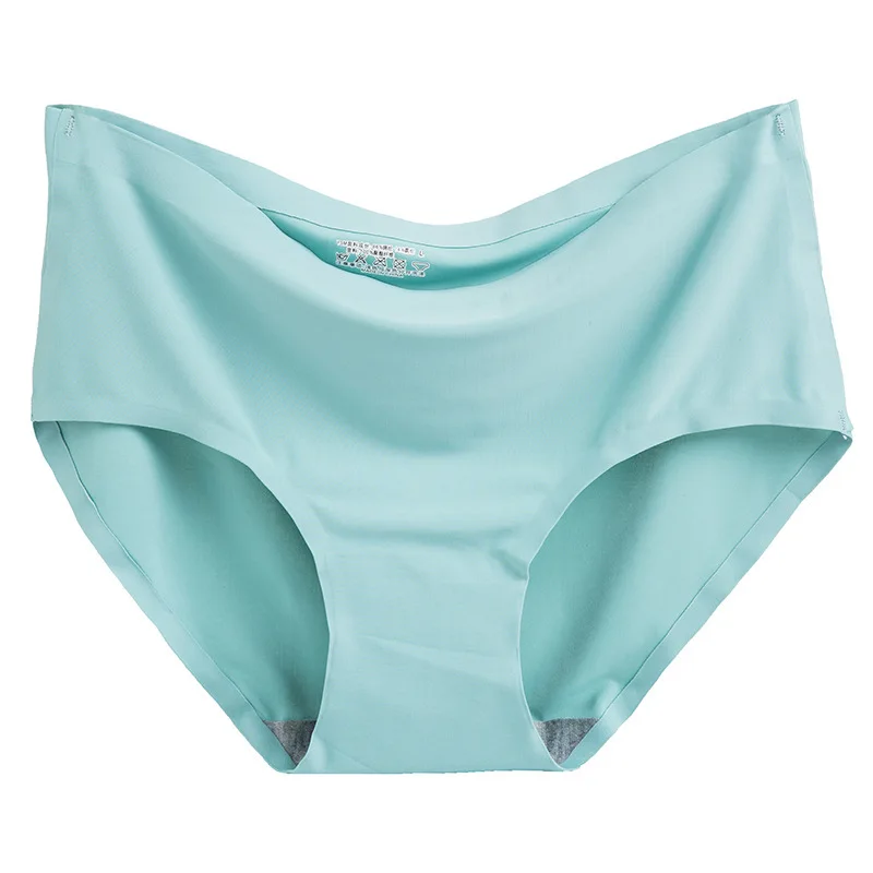

Women's Ice Silk Seamless Underwear Breathable Mid-Waist Sexy Women's Underwear