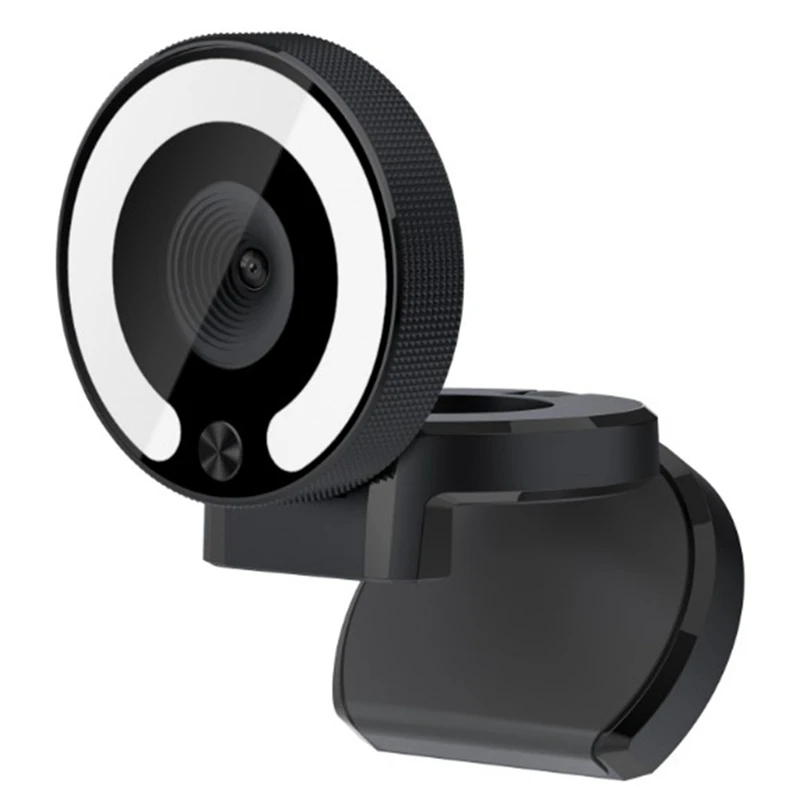 

2K Ultra HD Webcam Q18 Autofocus USB Webcam with Microphone and 3-Color Ring Light for PC Laptop