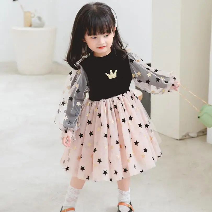 1 Year Girls Dress cupcake Tutu 2020 New Autumn Winter Long Sleeve Mesh girls princess dress Kids Clothes Children Dresses 4T | Детская
