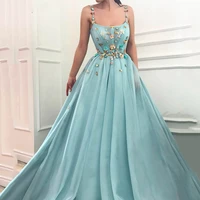 shwaepepty 2020 sexy spaghetti straps prom dresses a line 3d flowers beading sleeveless evening party gowns long special dress