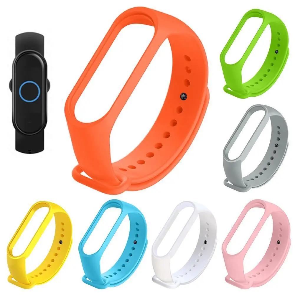 

Solid Color Smart Watch Band Soft Replacement Wrist Strap for Xiaomi Mi Band 5 Wearable Devices Smart Accessories