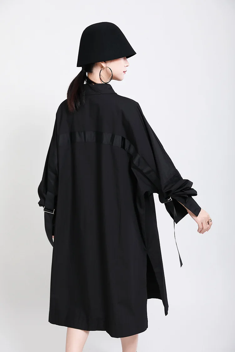 

Korean Style Long Sleeve Women's loose spring Dress New Fashion Solid color comfortable Dress Vestidos