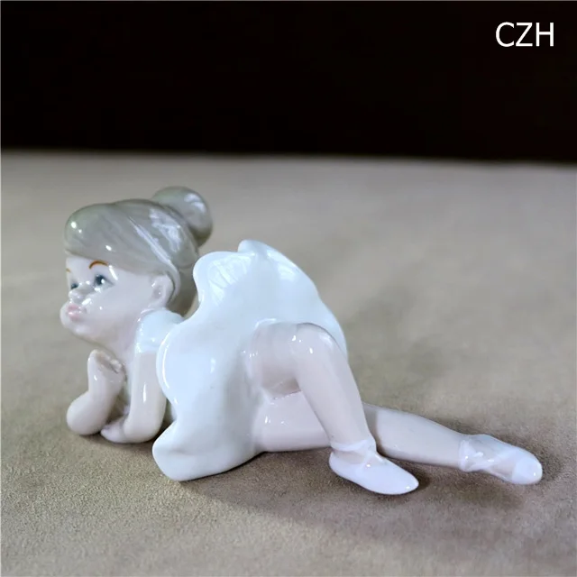 Фарфоровая кукла балетная танцовщица миниатюрная настольная Керамика ручной работы фигурка Балерины Девушка Декор сувенир подарок ремесло украшение