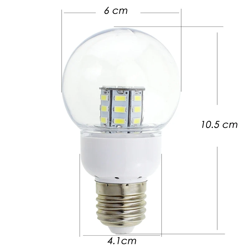 Светодиодная лампа E27 B22 super A60 кукурузные лампы Ac Dc 12v 24v 110v 220v pc bubble ball 4W