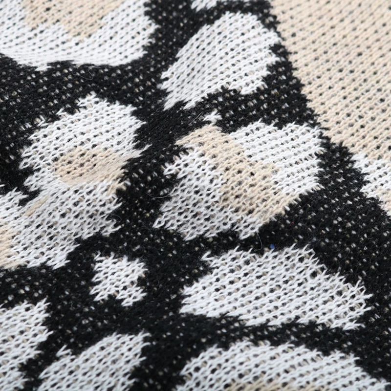 

Leopard Patchwork Jumper Sweater Women Casual Full Sleeve Autumn Winter Knitted Pullovers Sweater Tops For Women 2020 New