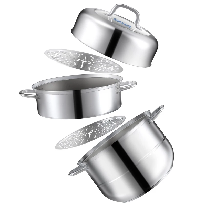 Трехслойный прочный отпариватель для кухни KOBACH кухонная Пароварка 304 из