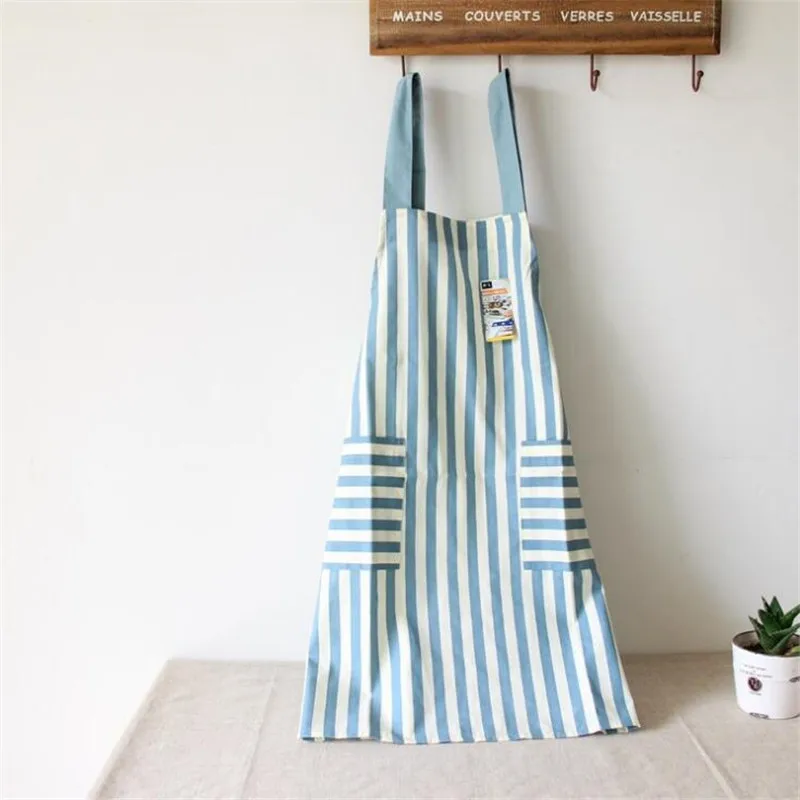 Новинка тканевый хлопковый в полоску волнистый водонепроницаемый фартук для