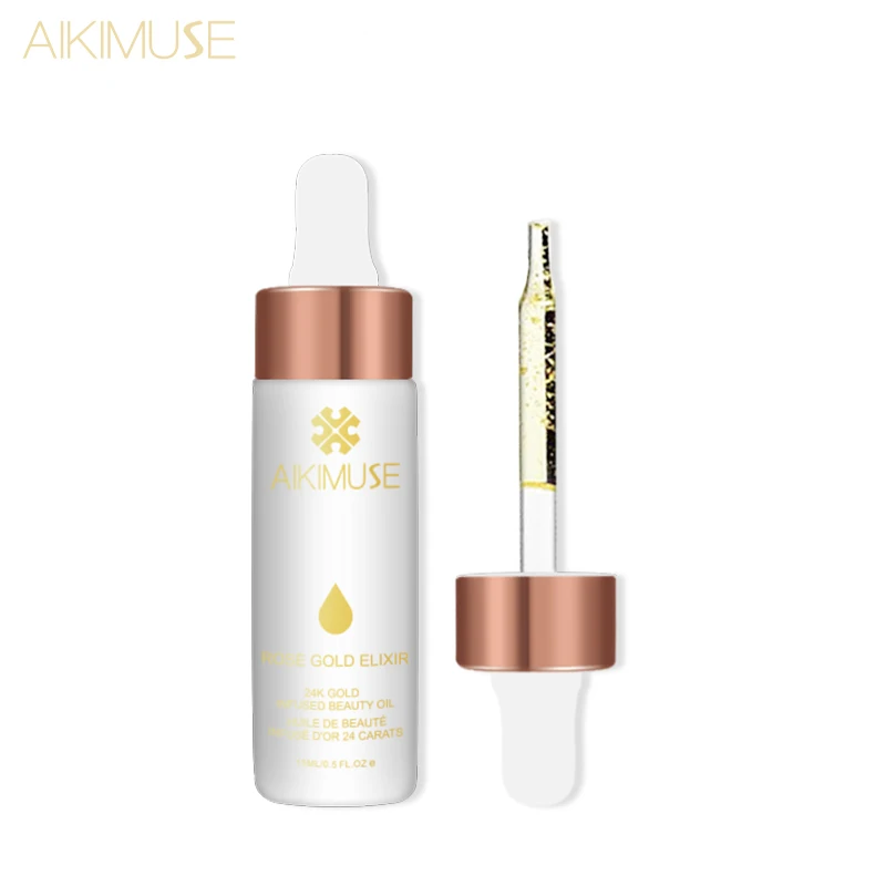 Essential Oil Kimuse 24K розовое золото Infused beauty Oil Elixir Кожа Макияж эфирное масло перед праймером косметика/основа Увлажняющая масло для лица - Цвет: Essential Oil