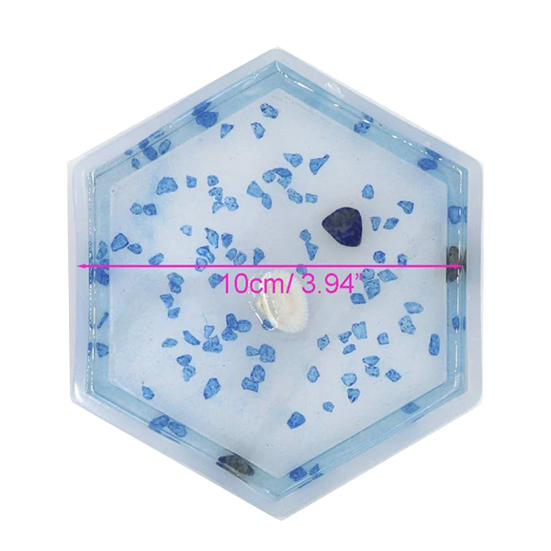 

4 Pcs Diy Handmade Jewelry Tools Silicone Mold Include 2 Pcs Square 2 Pcs Hexagon Molds Resin Concrete Cement