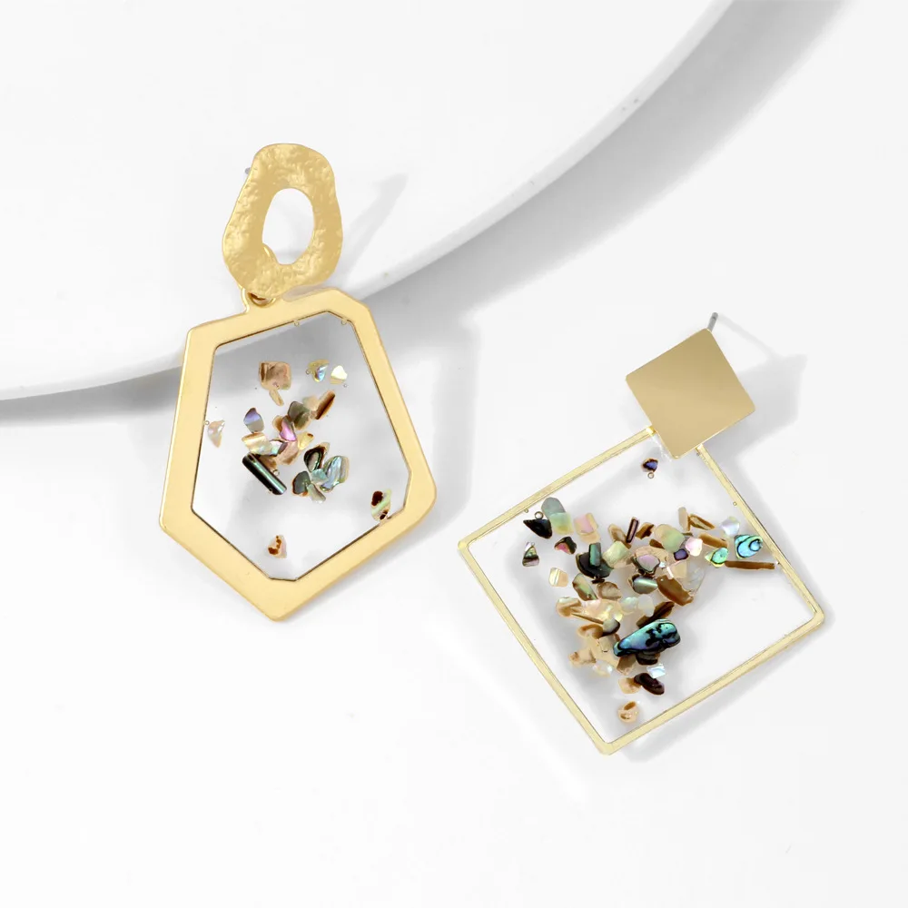 Висячие серьги в богемном стиле с камнями и ракушками для женщин новые модные